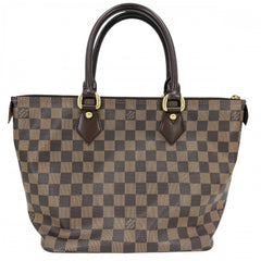 LOUIS VUITTON ルイヴィトン トートバッグ ダミエ サレヤPM ハンドバッグ ブラウン 茶 N51183 ゴールド金具 レディース【中古品】