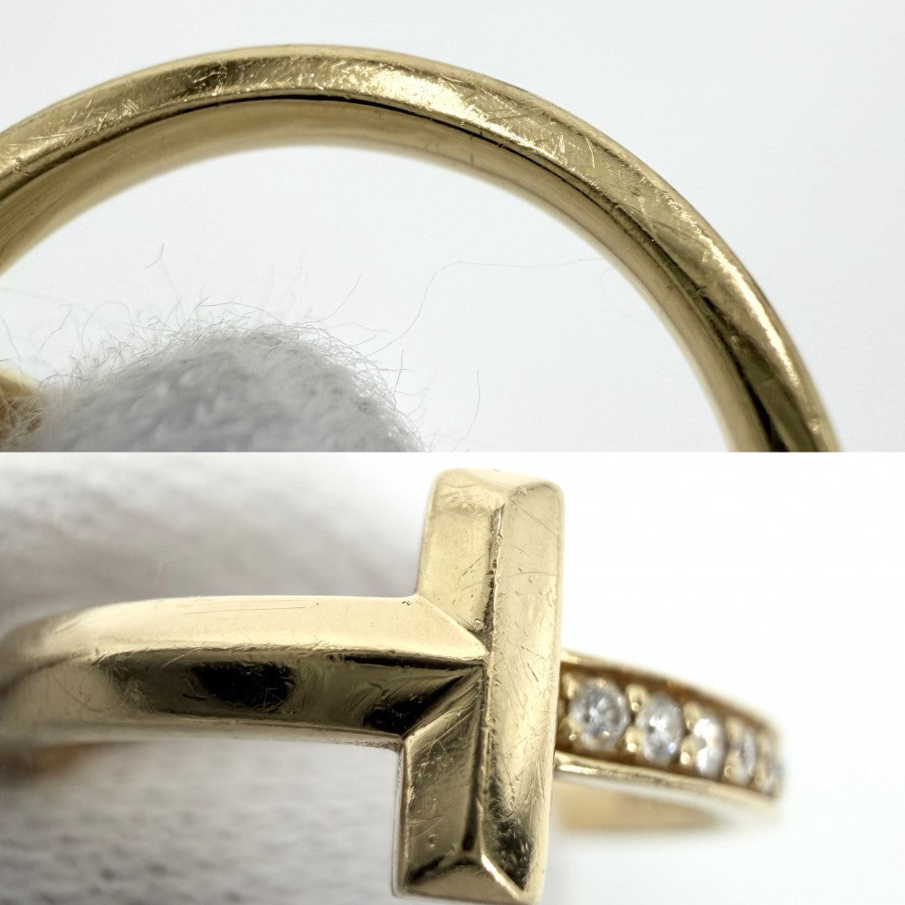 TIFFANY&Co. ティファニー 指輪 ティファニーT Tワン リング ジュエリー アクセサリー 18金YG Au750 K18イエローゴールド ダイヤモンド 約10.5号 レディース 約4.1g【中古品】