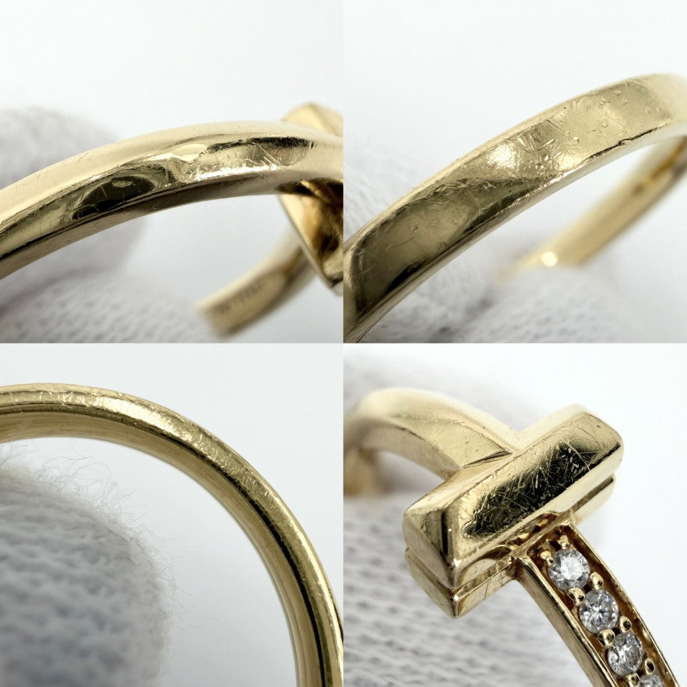 TIFFANY&Co. ティファニー 指輪 ティファニーT Tワン リング ジュエリー アクセサリー 18金YG Au750 K18イエローゴールド ダイヤモンド 約10.5号 レディース 約4.1g【中古品】