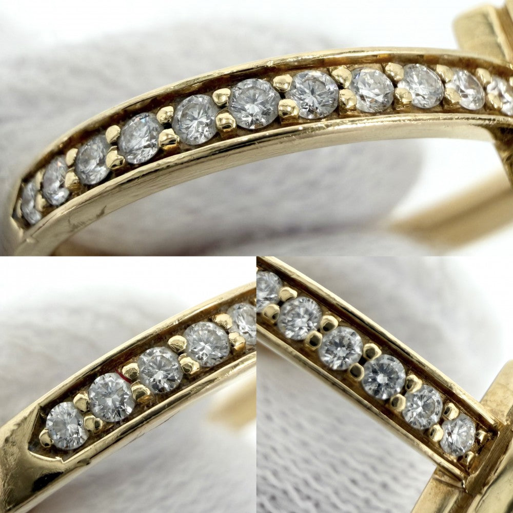 TIFFANY&Co. ティファニー 指輪 ティファニーT Tワン リング ジュエリー アクセサリー 18金YG Au750 K18イエローゴールド ダイヤモンド 約10.5号 レディース 約4.1g【中古品】