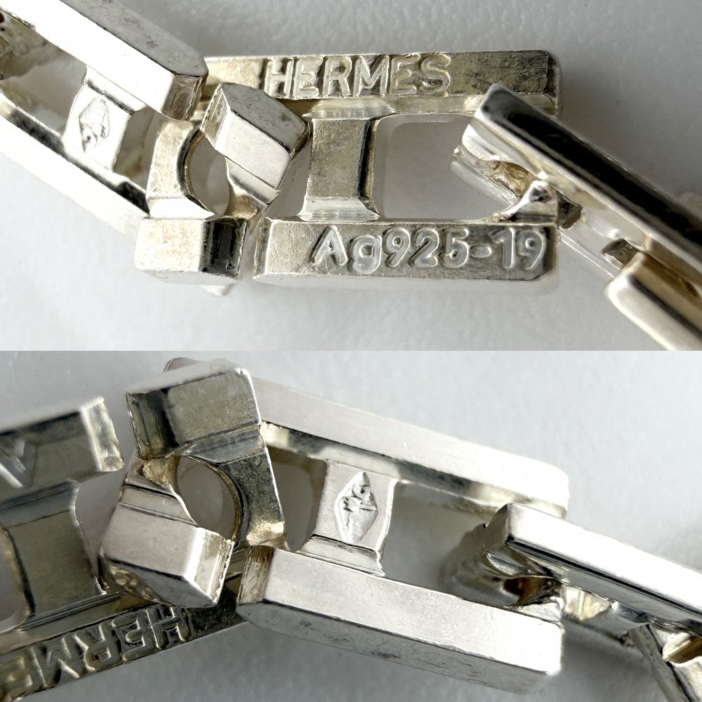 HERMES エルメス ブレスレット ヘラクレス 19 ジュエリー アクセサリー ヴィンテージ MM メンズ レディース シルバー925 ユニセックス 約8.0g【中古品】