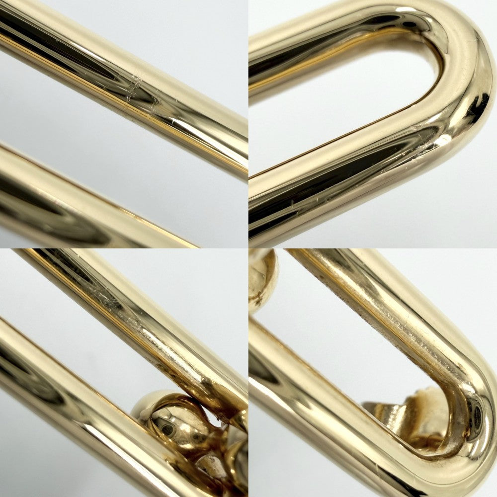 TIFFANY&Co. ティファニー ピアス ハードウェア ダブルロング リンク ピアス ジュエリー アクセサリー Au750 K18YG K18イエローゴールド レディース 約9.5g【中古品】