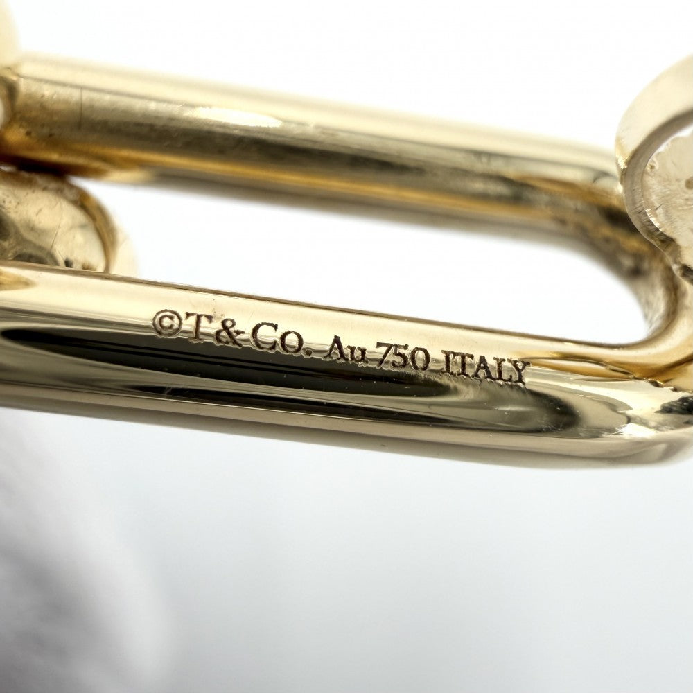 TIFFANY&Co. ティファニー ピアス ハードウェア ダブルロング リンク ピアス ジュエリー アクセサリー Au750 K18YG K18イエローゴールド レディース 約9.5g【中古品】