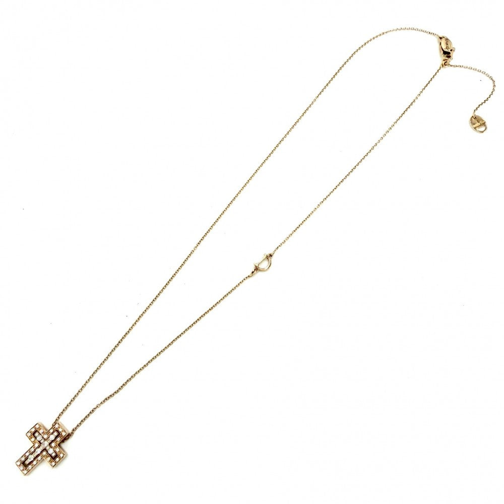 Damiani ダミアーニ ネックレス ベルエポックXXS クロスモチーフ ジュエリー アクセサリー Bell Epoque 18金PG Au750 K18ピンクゴールド ダイヤモンド レディース 約4.3g【中古品】