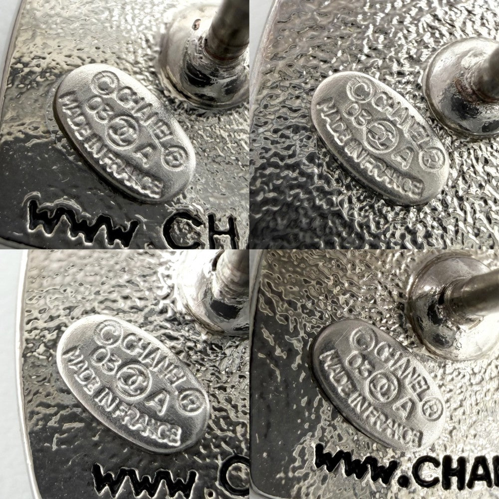 CHANEL シャネル ブローチ ココマーク 国旗 アクセサリー ヴィンテージ ハート 03A ホワイト 白 ブルー 青 レディース 約3.7(1個あたり)g 2003年【中古品】