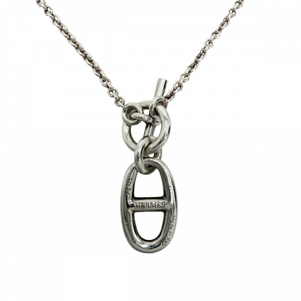 HERMES エルメス ネックレス シェーヌダンクル　アミュレット ペンダント ジュエリー アクセサリー シルバー925 ユニセックス 約10.6g【中古品】