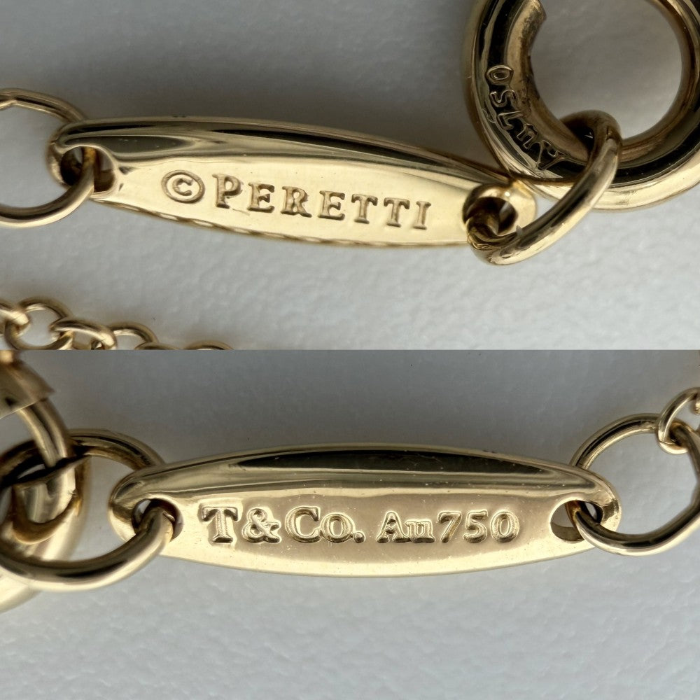 TIFFANY&Co. ティファニー ブレスレット バイザヤード 1Pダイヤ エルサペレッティ シングル アクセサリー ジュエリー 18金YG Au750 K18イエローゴールド ダイヤモンド レディース 約0.9g【中古品】