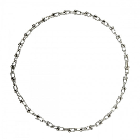 TIFFANY&Co. ティファニー ネックレス ハードウェア スモールリンク ジュエリー アクセサリー シルバー925 レディース 約42.1g【中古品】