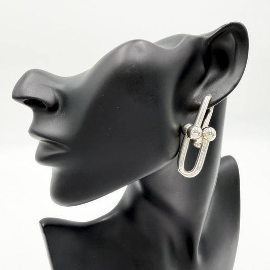 TIFFANY&Co. ティファニー ピアス ハードウェア エクストララージリンク ジュエリー アクセサリー シルバー925 レディース 約18.2g【中古品】