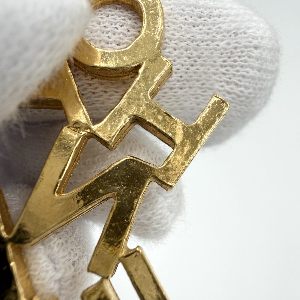 CHANEL シャネル イヤリング スイング ロゴ アクセサリー GP ゴールド レディース 約23.4g【中古品】