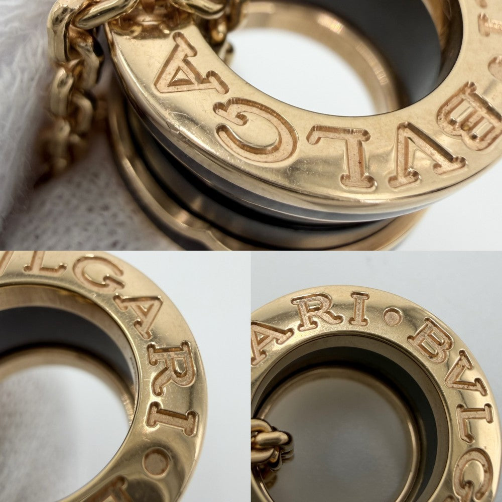 BVLGARI ブルガリ ネックレス ビーゼロワン ペンダント アクセサリー B-zero1 18金PG Au750 ジュエリー K18ピンクゴールド セラミック ブラック 黒 ゴールド レディース 約25.9g【中古品】