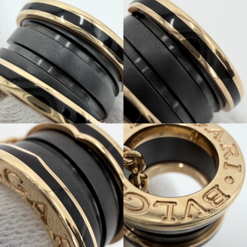 BVLGARI ブルガリ ネックレス ビーゼロワン ペンダント アクセサリー B-zero1 18金PG Au750 ジュエリー K18ピンクゴールド セラミック ブラック 黒 ゴールド レディース 約25.9g【中古品】