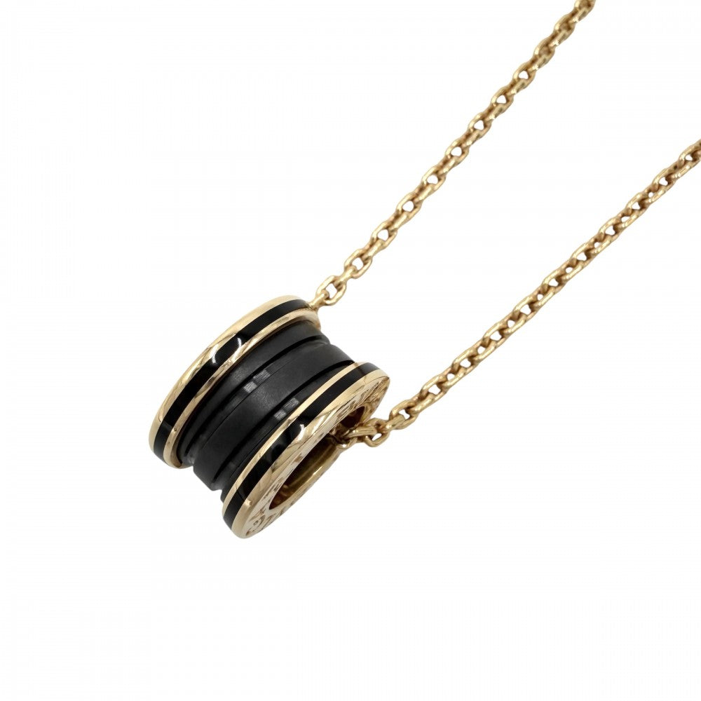 BVLGARI ブルガリ ネックレス ビーゼロワン ペンダント アクセサリー B-zero1 18金PG Au750 ジュエリー K18ピンクゴールド セラミック ブラック 黒 ゴールド レディース 約25.9g【中古品】