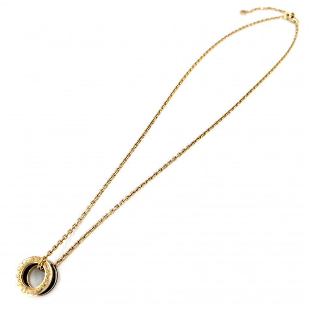 BVLGARI ブルガリ ネックレス ビーゼロワン ペンダント アクセサリー B-zero1 18金PG Au750 ジュエリー K18ピンクゴールド セラミック ブラック 黒 ゴールド レディース 約25.9g【中古品】