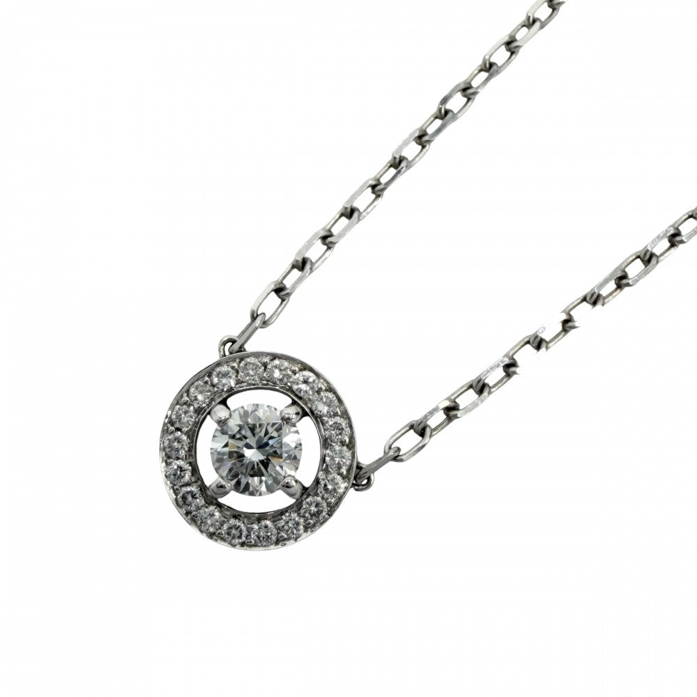Boucheron ブシュロン ネックレス アバ アクセサリー ペンダント ジュエリー Au750 18金WG K18ホワイトゴールド ダイヤモンド レディース 約3.5g【中古品】