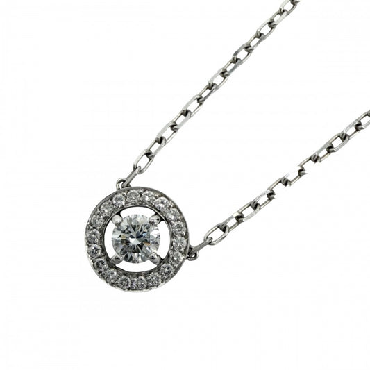Boucheron ブシュロン ネックレス アバ アクセサリー ペンダント ジュエリー Au750 18金WG K18ホワイトゴールド ダイヤモンド レディース 約3.5g【中古品】