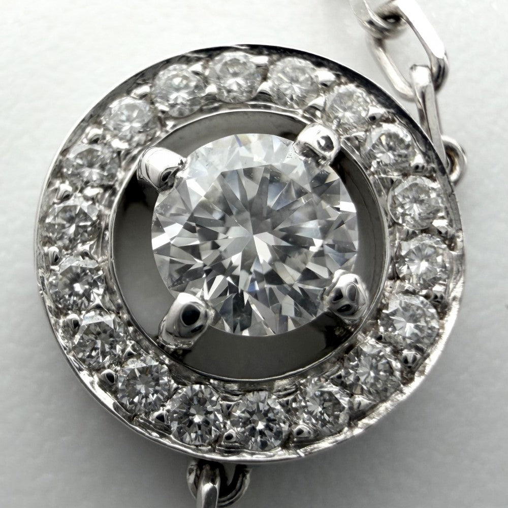 Boucheron ブシュロン ネックレス アバ アクセサリー ペンダント ジュエリー Au750 18金WG K18ホワイトゴールド ダイヤモンド レディース 約3.5g【中古品】