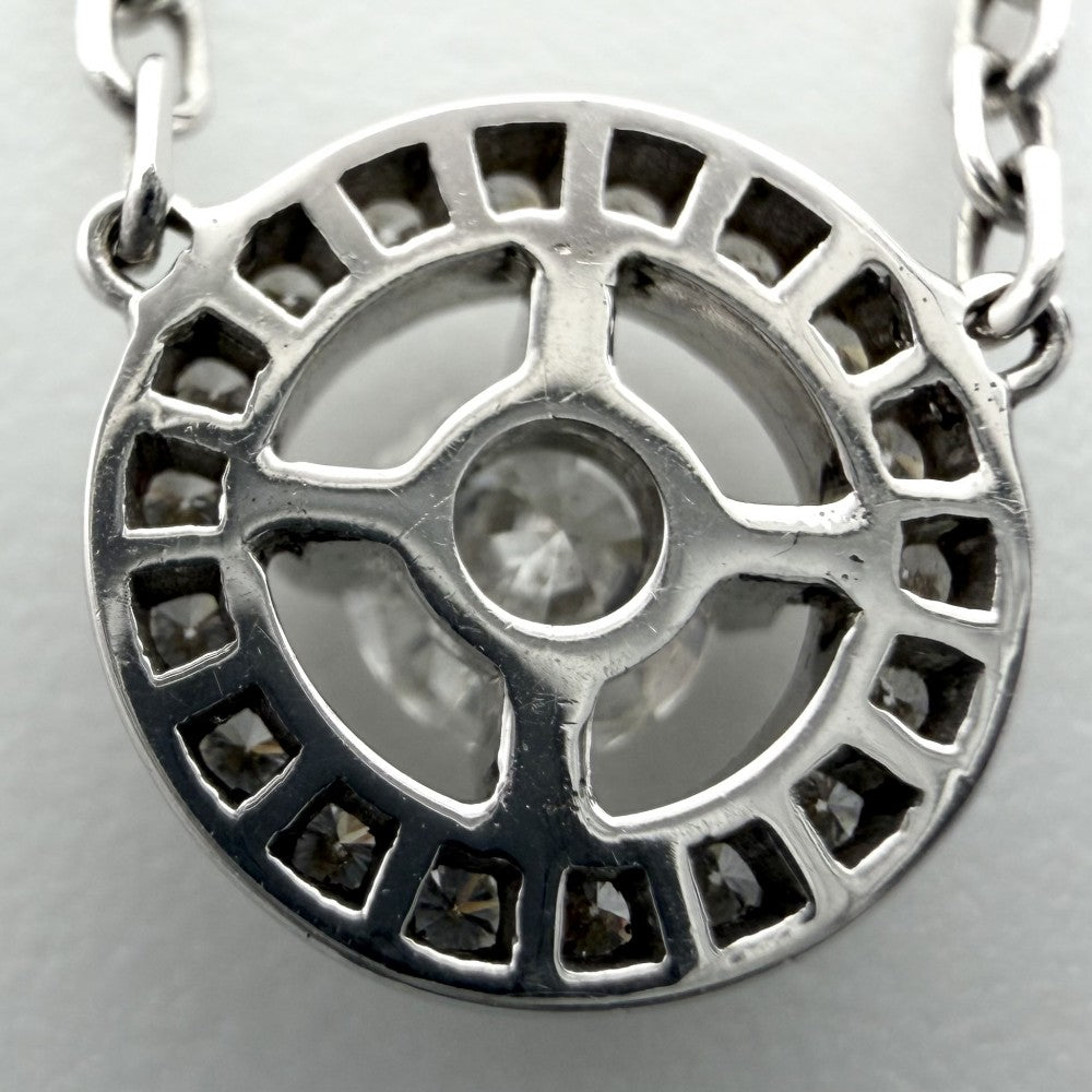 Boucheron ブシュロン ネックレス アバ アクセサリー ペンダント ジュエリー Au750 18金WG K18ホワイトゴールド ダイヤモンド レディース 約3.5g【中古品】