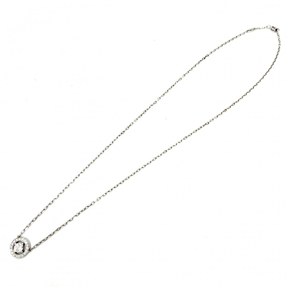 Boucheron ブシュロン ネックレス アバ アクセサリー ペンダント ジュエリー Au750 18金WG K18ホワイトゴールド ダイヤモンド レディース 約3.5g【中古品】