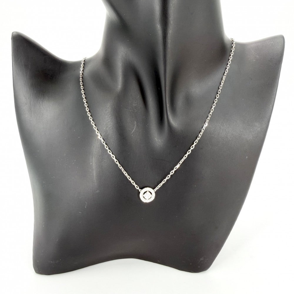Boucheron ブシュロン ネックレス アバ アクセサリー ペンダント ジュエリー Au750 18金WG K18ホワイトゴールド ダイヤモンド レディース 約3.5g【中古品】