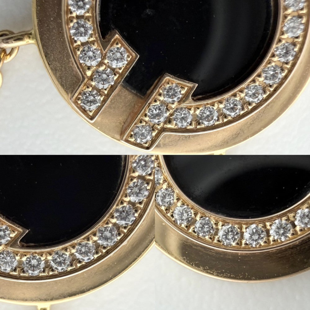 TIFFANY&Co. ティファニー ネックレス ティファニー T TWO サークル ペンダント ジュエリー アクセサリー Au750 18金PG K18ピンクゴールド オニキス ブラック 黒 ゴールド レディース 約3.2g【中古品】