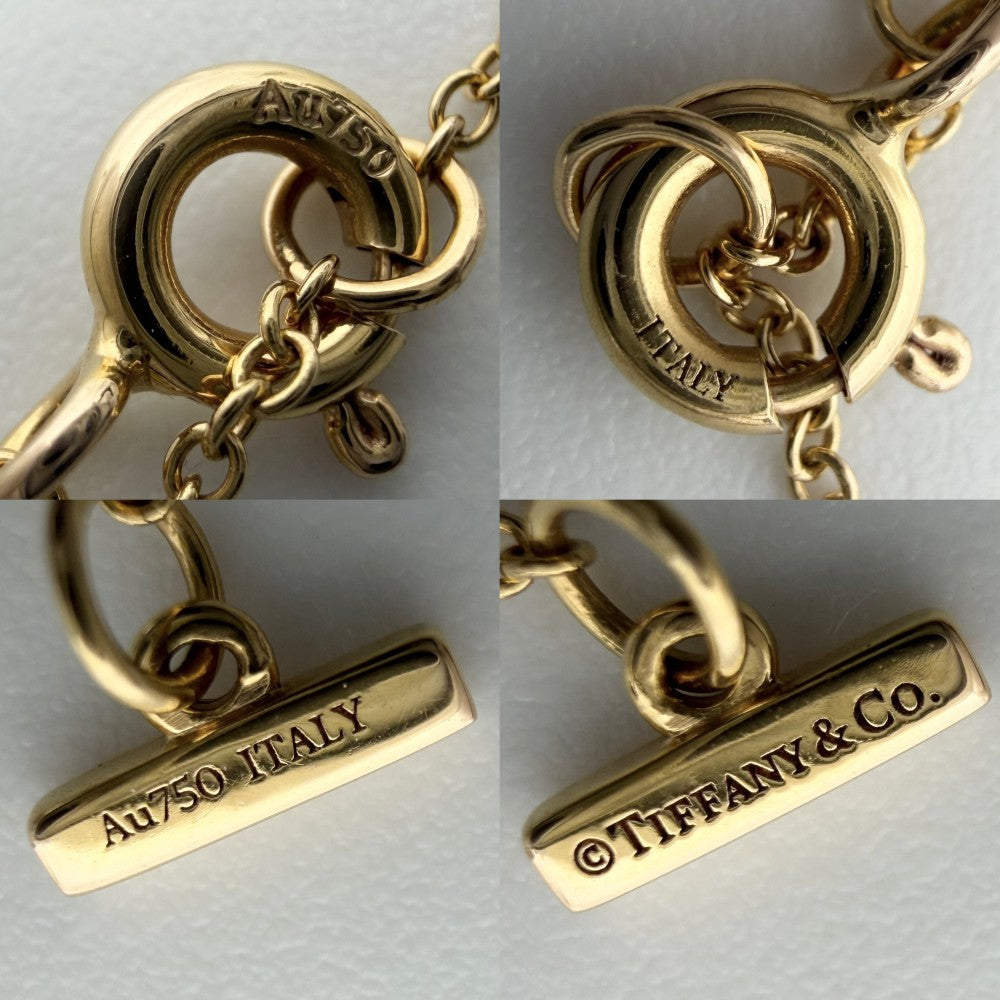 TIFFANY&Co. ティファニー ネックレス ティファニー T TWO サークル ペンダント ジュエリー アクセサリー Au750 18金PG K18ピンクゴールド オニキス ブラック 黒 ゴールド レディース 約3.2g【中古品】