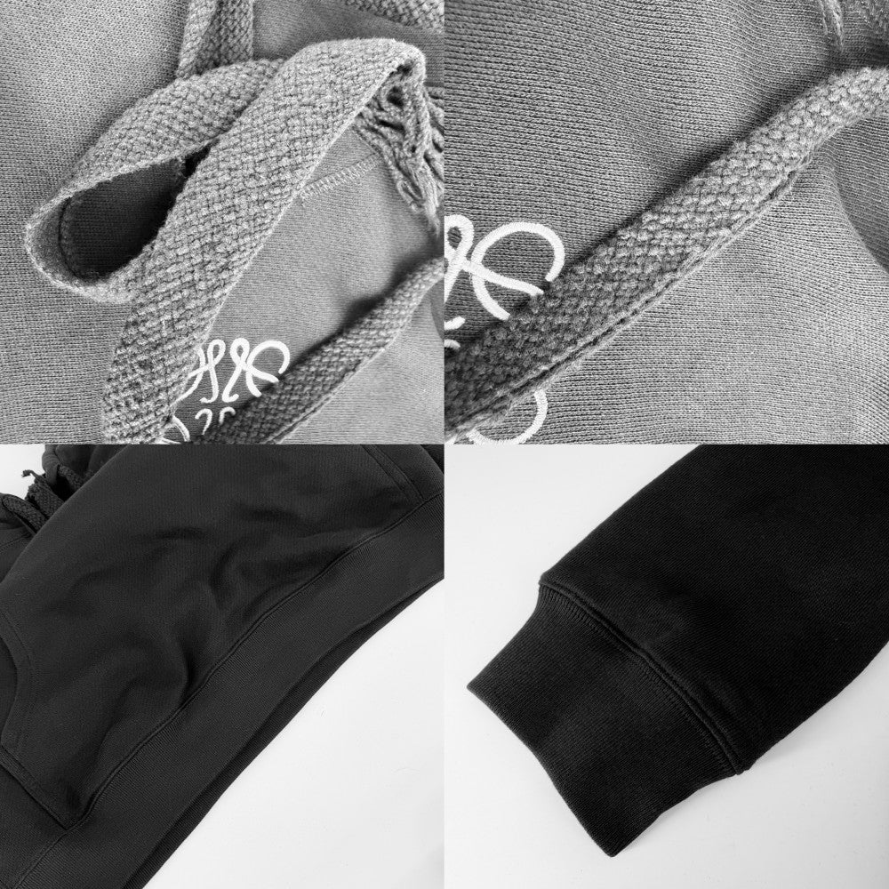 LOEWE ロエベ パーカー アナグラム プルオーバー トップス 服 アパレル フーディ S ブラック 黒 春 秋 コットン メンズ【中古品】