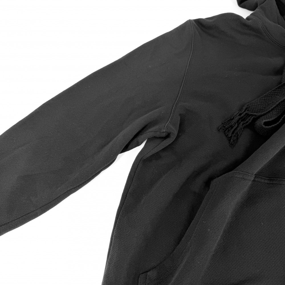 LOEWE ロエベ パーカー アナグラム プルオーバー トップス 服 アパレル フーディ S ブラック 黒 春 秋 コットン メンズ【中古品】