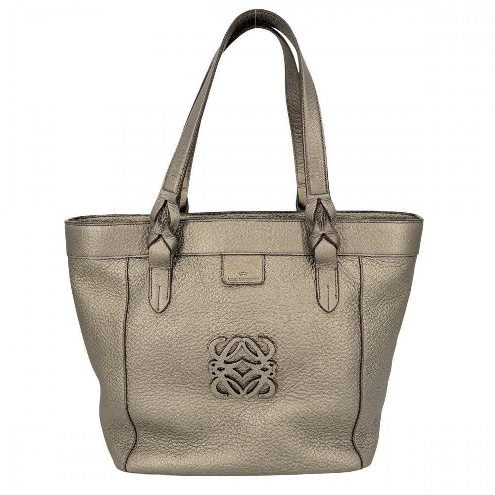 LOEWE ロエベ ハンドバッグ アナグラム フスタ トートバッグ レザー ゴールド シルバー金具 レディース【中古品】