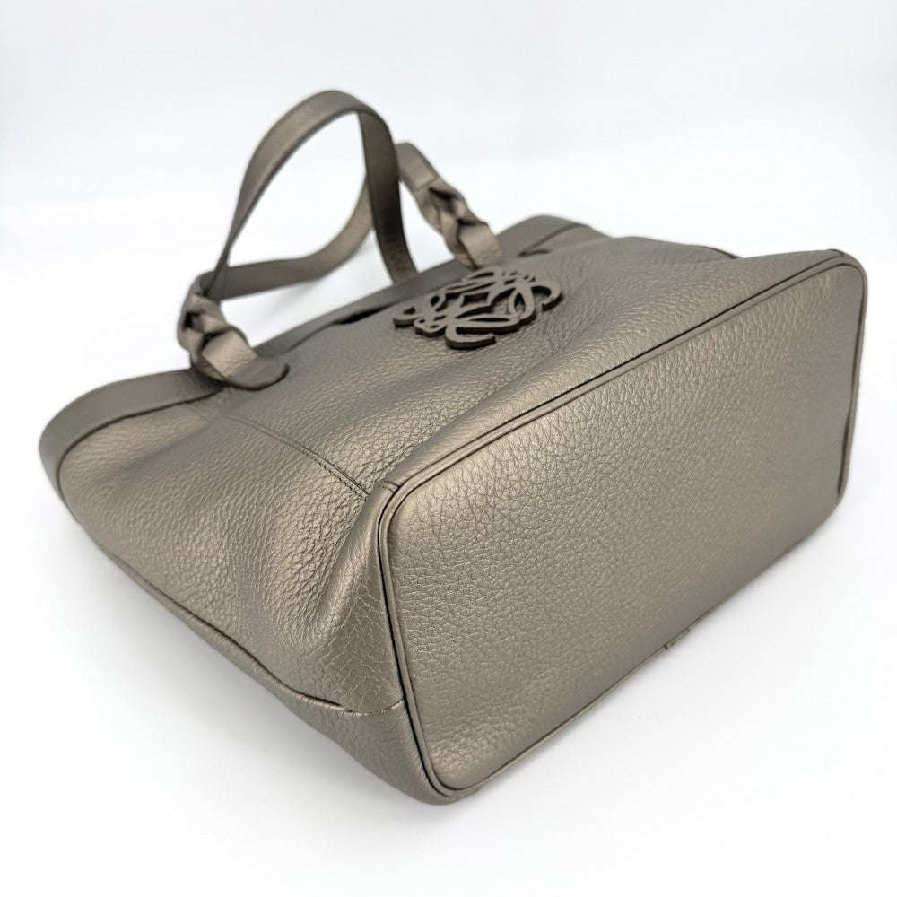 LOEWE ロエベ ハンドバッグ アナグラム フスタ トートバッグ レザー ゴールド シルバー金具 レディース【中古品】