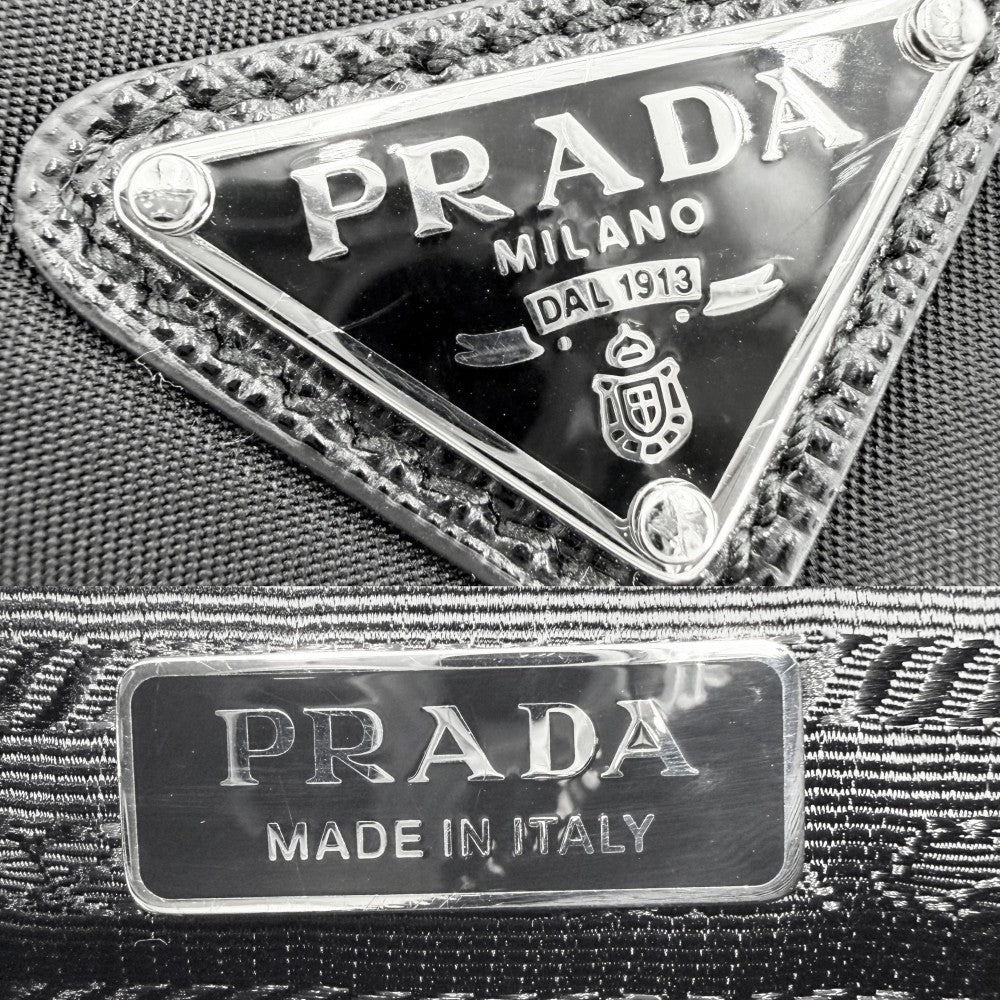 PRADA プラダ ハンドバッグ Re-Edition2005 Re-Nylon トライアングルロゴ 1N204M ナイロン ブラック 黒 シルバー金具 レディース【中古品】