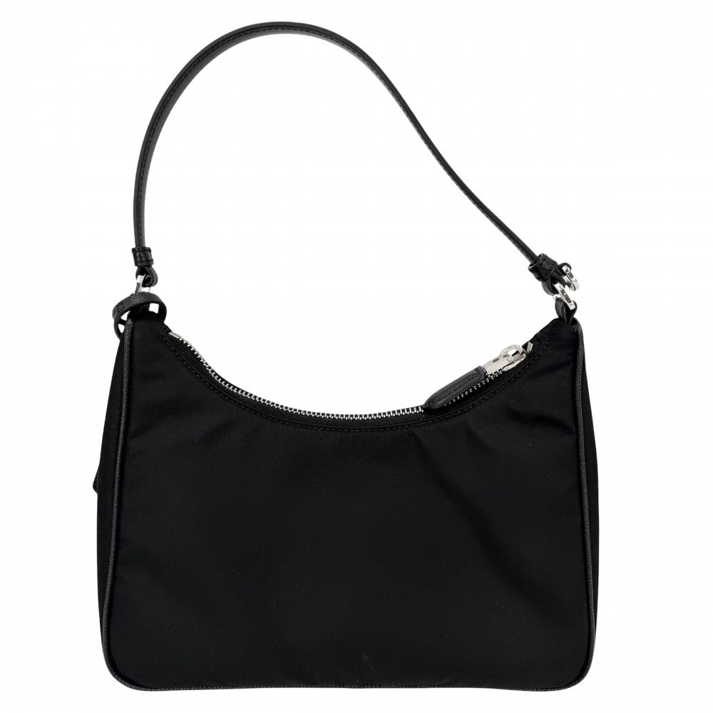 PRADA プラダ ハンドバッグ Re-Edition2005 Re-Nylon トライアングルロゴ 1N204M ナイロン ブラック 黒 シルバー金具 レディース【中古品】
