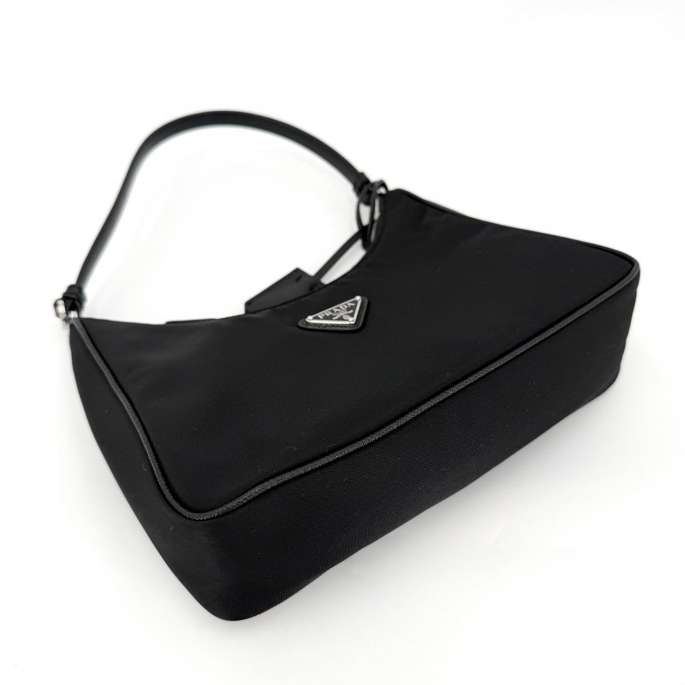 PRADA プラダ ハンドバッグ Re-Edition2005 Re-Nylon トライアングルロゴ 1N204M ナイロン ブラック 黒 シルバー金具 レディース【中古品】