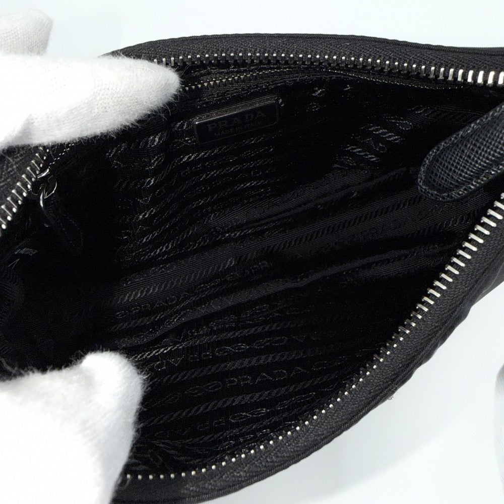 PRADA プラダ ハンドバッグ Re-Edition2005 Re-Nylon トライアングルロゴ 1N204M ナイロン ブラック 黒 シルバー金具 レディース【中古品】
