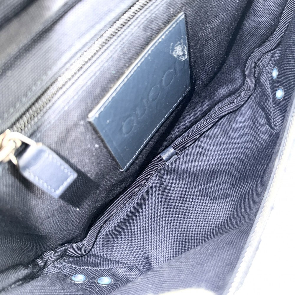 GUCCI グッチ ウエストバッグ ウエストポーチ ボディバッグ 851706 GGデニム ネイビー 紺 シルバー金具 メンズ【中古品】