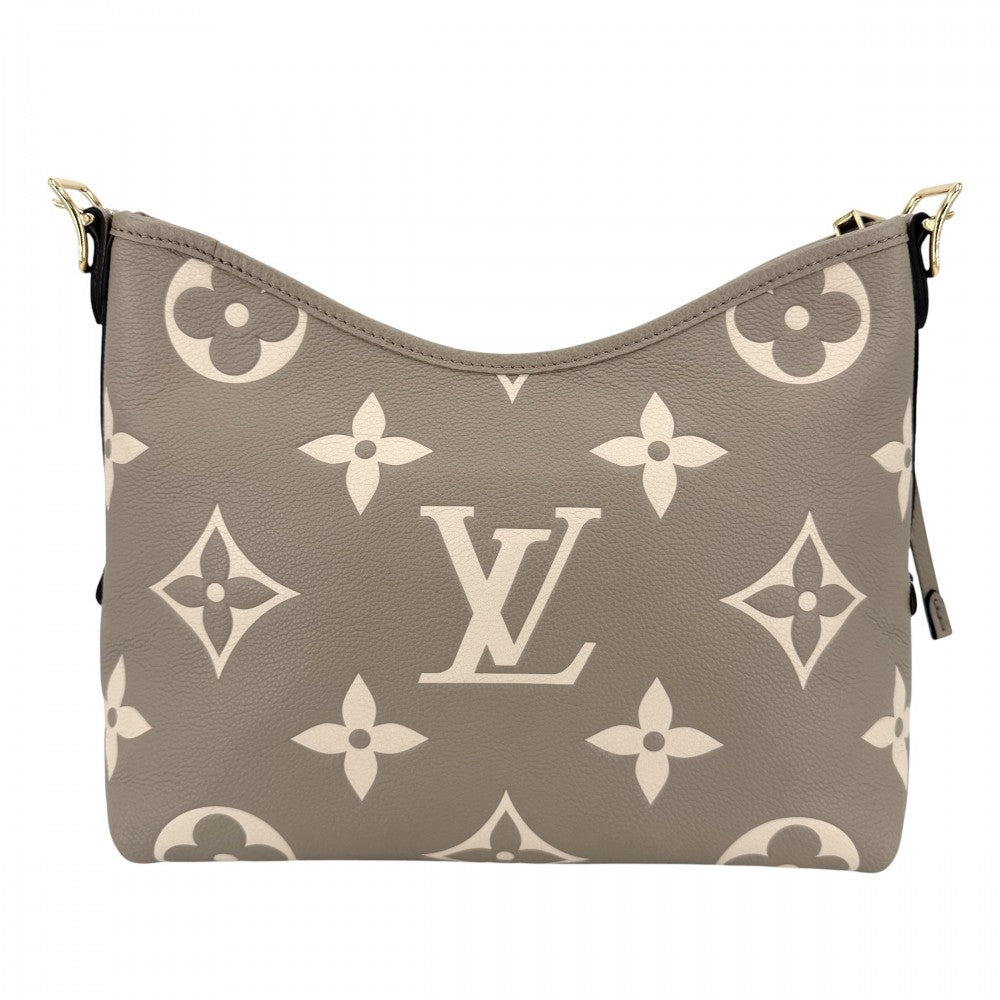 LOUIS VUITTON ルイヴィトン ショルダーバッグ モノグラムアンプラント キャリーオール ジップ NM PM ベージュ M47180 トゥルトレールグレー クリーム ゴールド金具 レディース【中古品】
