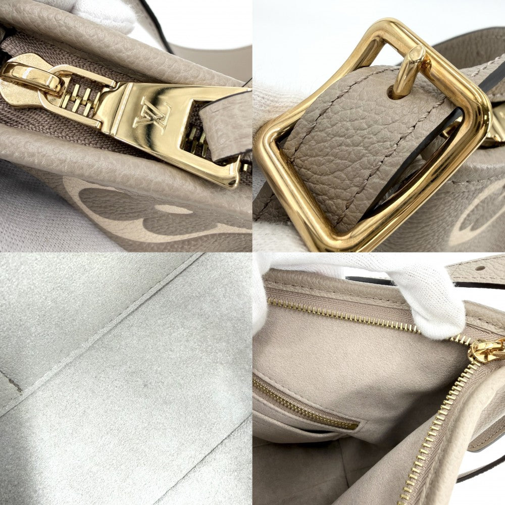 LOUIS VUITTON ルイヴィトン ショルダーバッグ モノグラムアンプラント キャリーオール ジップ NM PM ベージュ M47180 トゥルトレールグレー クリーム ゴールド金具 レディース【中古品】