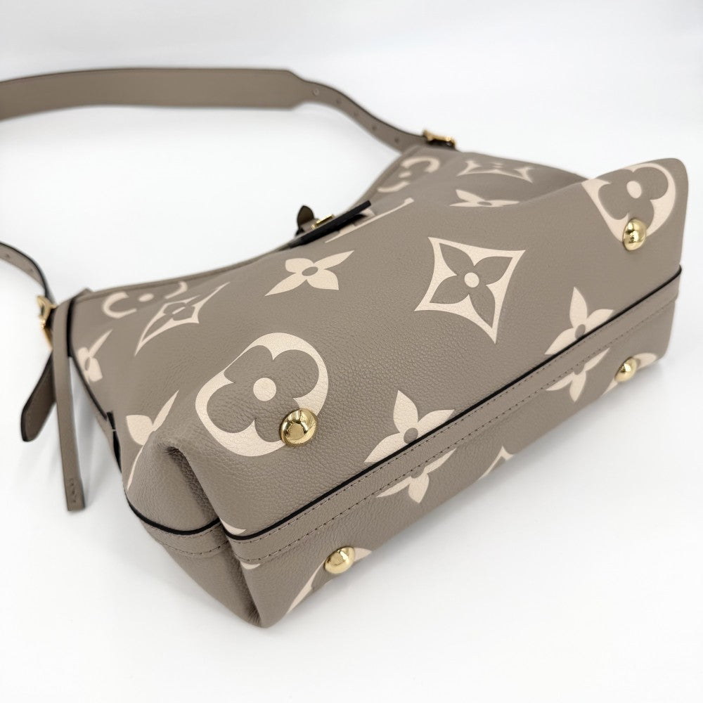 LOUIS VUITTON ルイヴィトン ショルダーバッグ モノグラムアンプラント キャリーオール ジップ NM PM ベージュ M47180 トゥルトレールグレー クリーム ゴールド金具 レディース【中古品】