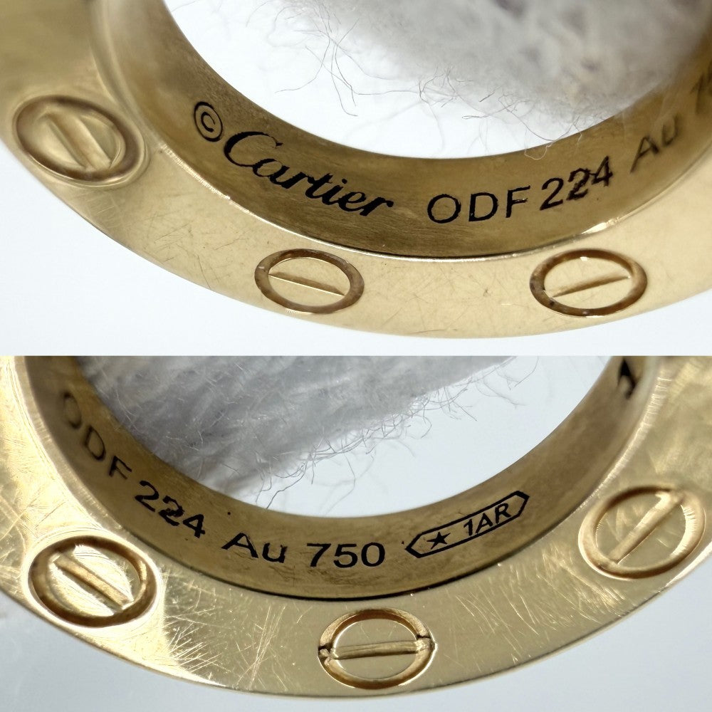 CARTIER カルティエ ピアス フープピアス ラブ シングル ビス 18金YG Au750 ジュエリー アクセサリー K18イエローゴールド レディース 約1.6g【中古品】