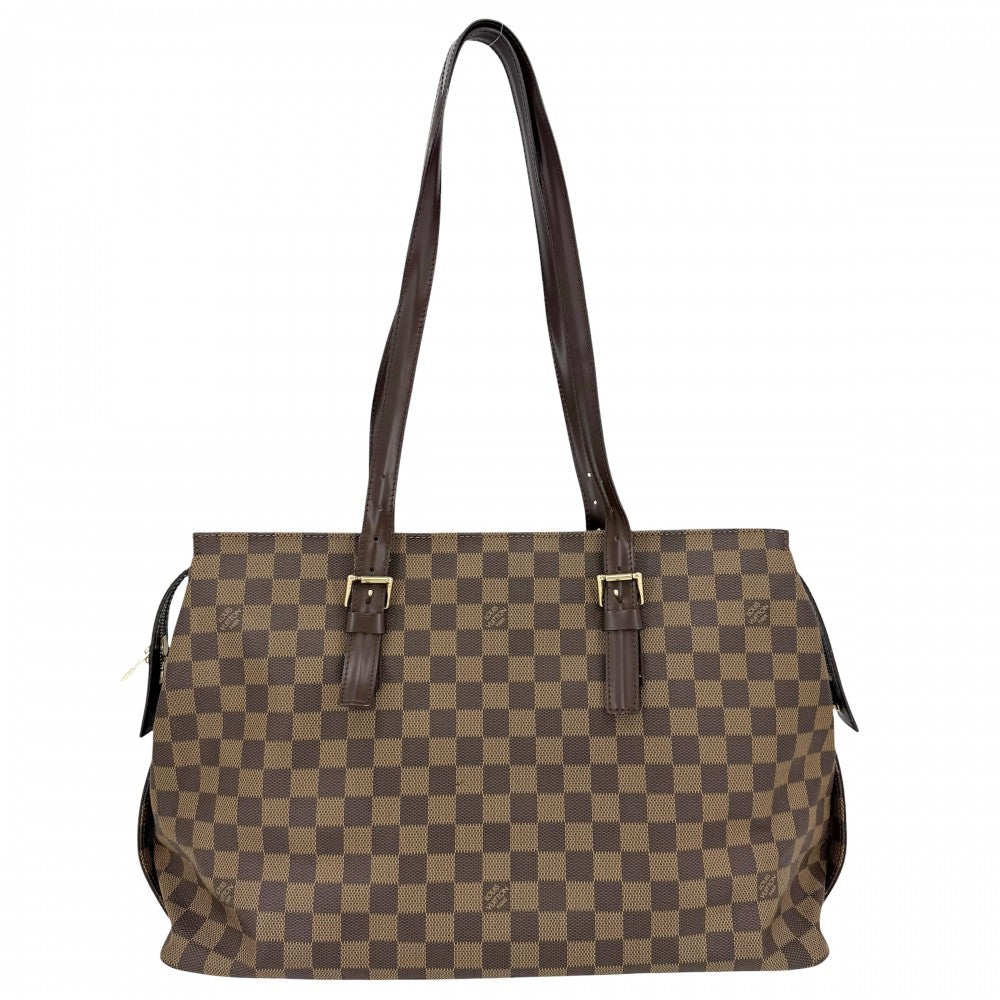 LOUIS VUITTON ルイヴィトン トートバッグ ダミエ チェルシー ハンドバッグ N51119 ブラウン 茶 ゴールド金具 レディース【中古品】