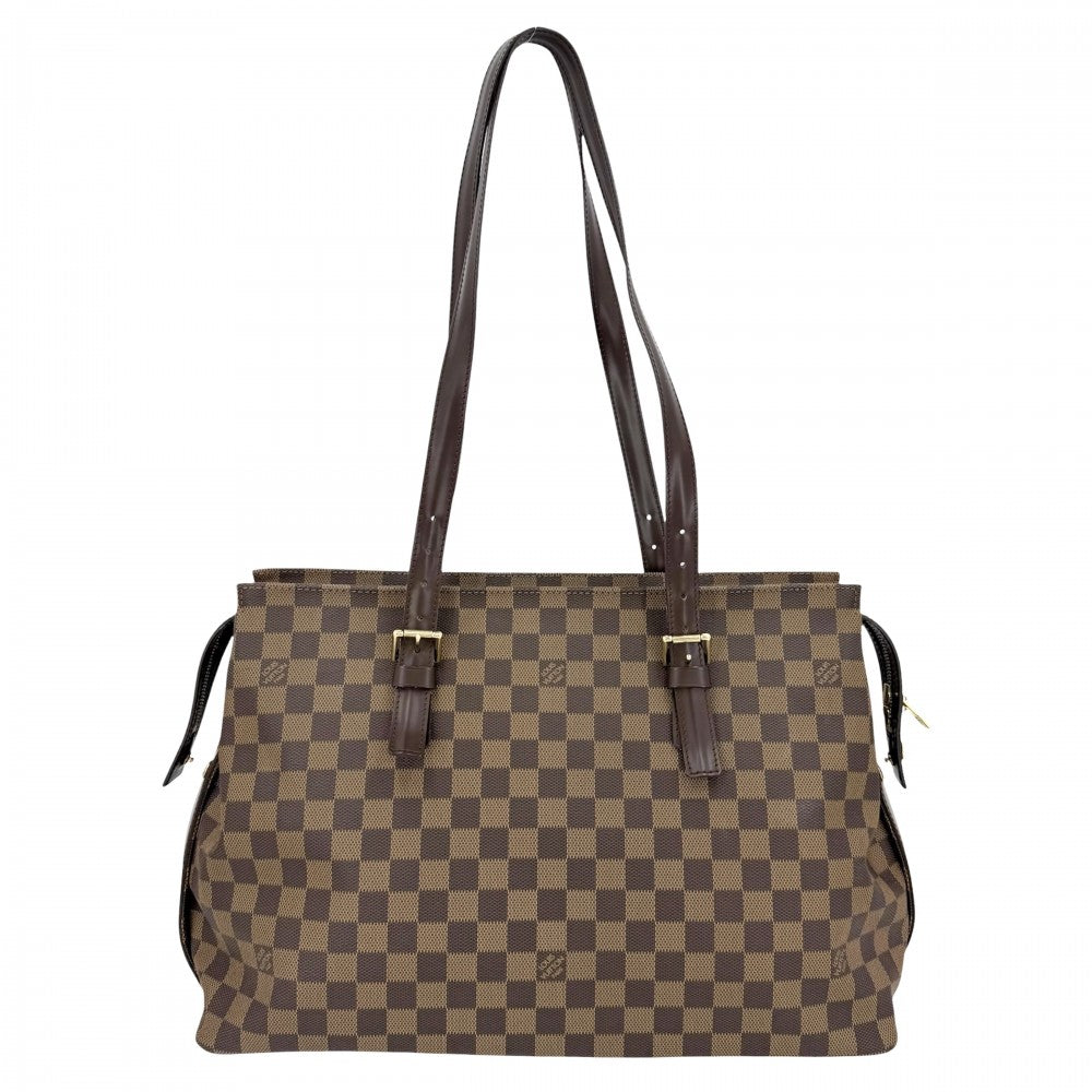 LOUIS VUITTON ルイヴィトン トートバッグ ダミエ チェルシー ハンドバッグ N51119 ブラウン 茶 ゴールド金具 レディース【中古品】