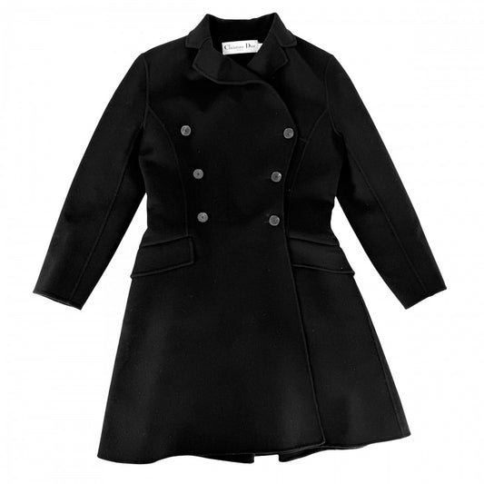 Christian Dior クリスチャンディオール アウター ダブルブレスト カシミヤコート ロングコート アパレル 服 40 ブラック 黒 冬 カシミヤ レディース【中古品】