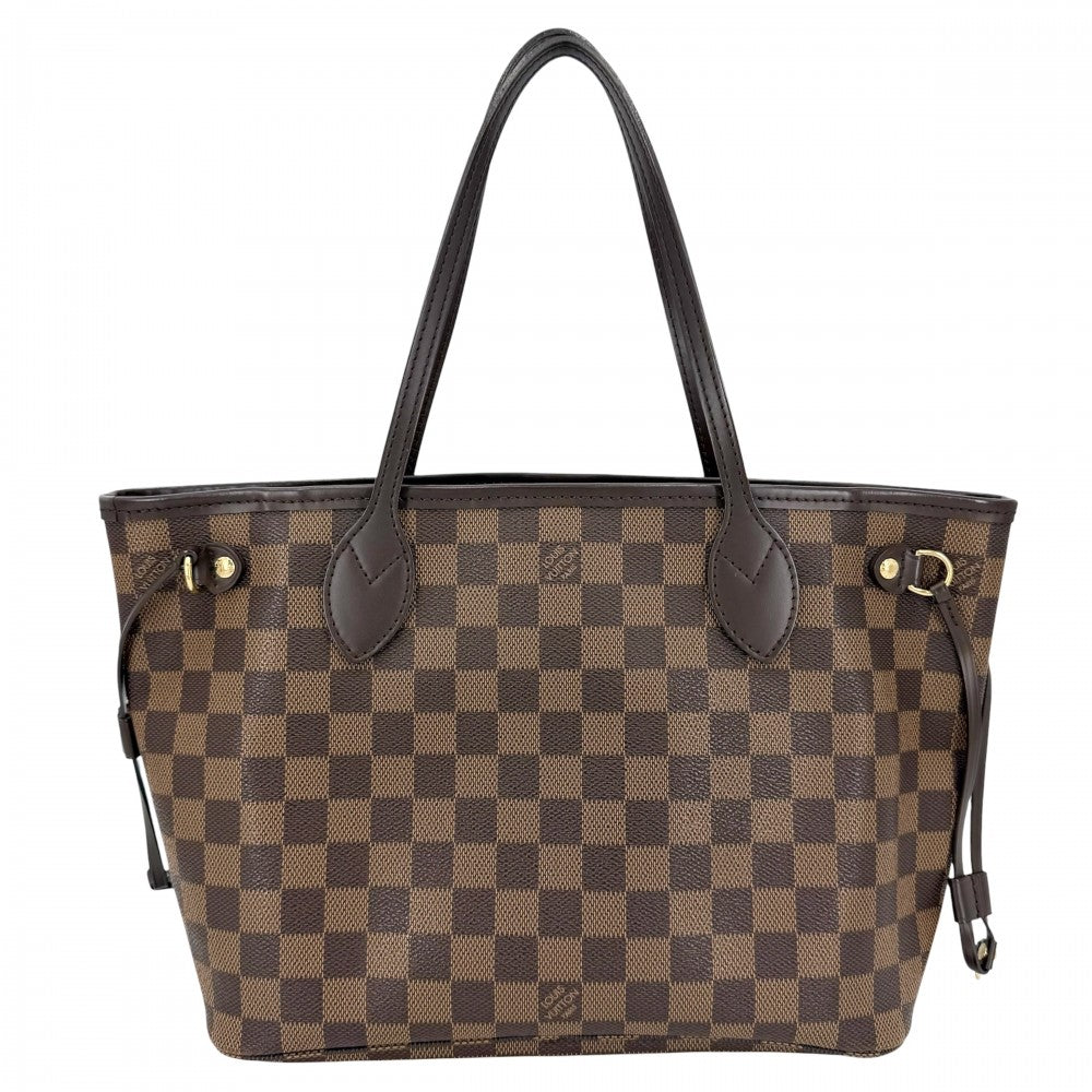 LOUIS VUITTON ルイヴィトン トートバッグ ネヴァーフルPM ハンドバッグ N40600 ダミエキャンバス ブラウン 茶 ゴールド金具 レディース【中古品】