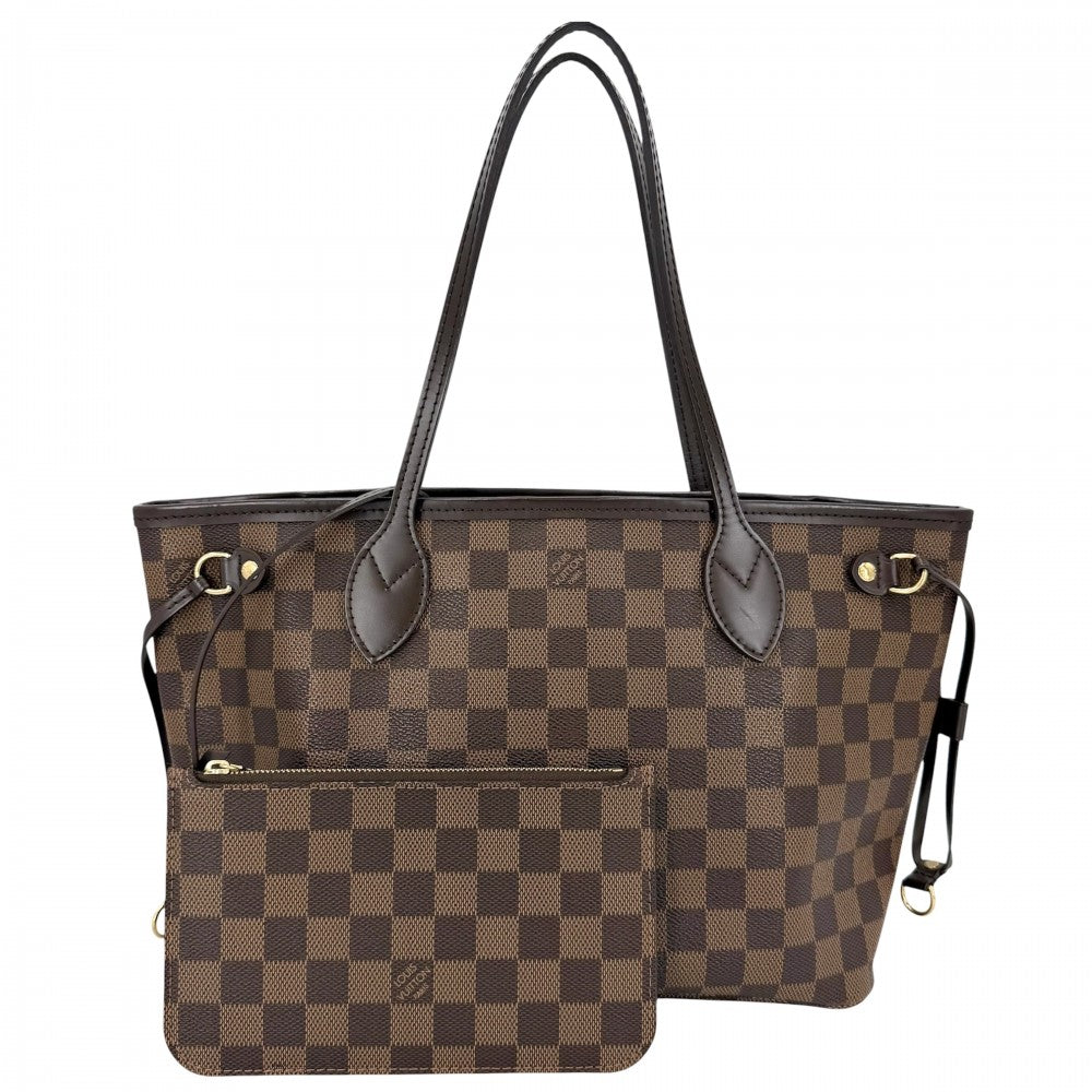LOUIS VUITTON ルイヴィトン トートバッグ ネヴァーフルPM ハンドバッグ N40600 ダミエキャンバス ブラウン 茶 ゴールド金具 レディース【中古品】