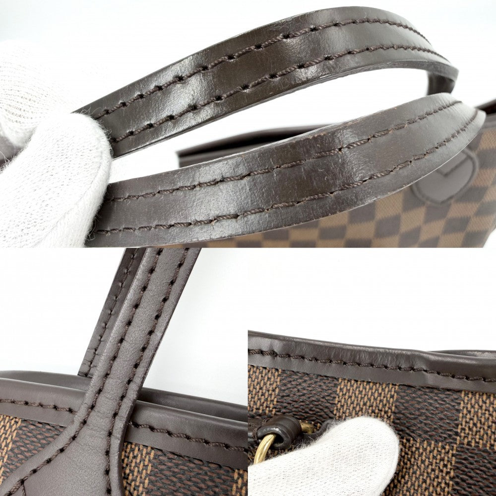 LOUIS VUITTON ルイヴィトン トートバッグ ネヴァーフルPM ハンドバッグ N40600 ダミエキャンバス ブラウン 茶 ゴールド金具 レディース【中古品】