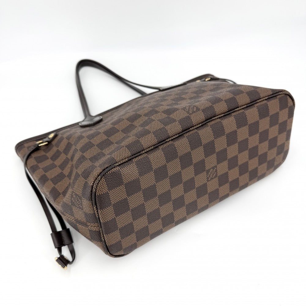 LOUIS VUITTON ルイヴィトン トートバッグ ネヴァーフルPM ハンドバッグ N40600 ダミエキャンバス ブラウン 茶 ゴールド金具 レディース【中古品】