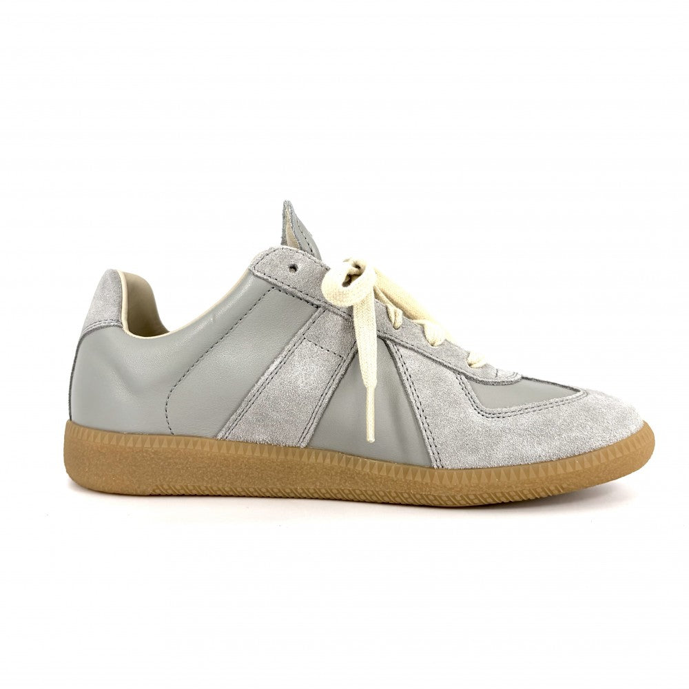 MARTIN MARGIELA マルタンマルジェラ スニーカー メゾンマルジェラ Maison Margiela レプリカ 靴 36 1/2サイズ 約23.5cm スウェード レザー ラバー グレー レディース【中古品】