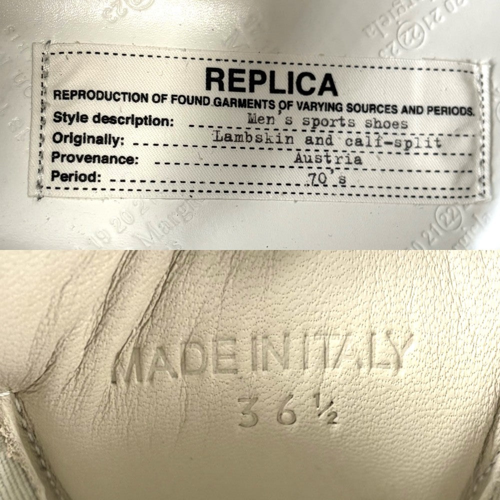 MARTIN MARGIELA マルタンマルジェラ スニーカー メゾンマルジェラ Maison Margiela レプリカ 靴 36 1/2サイズ 約23.5cm スウェード レザー ラバー グレー レディース【中古品】