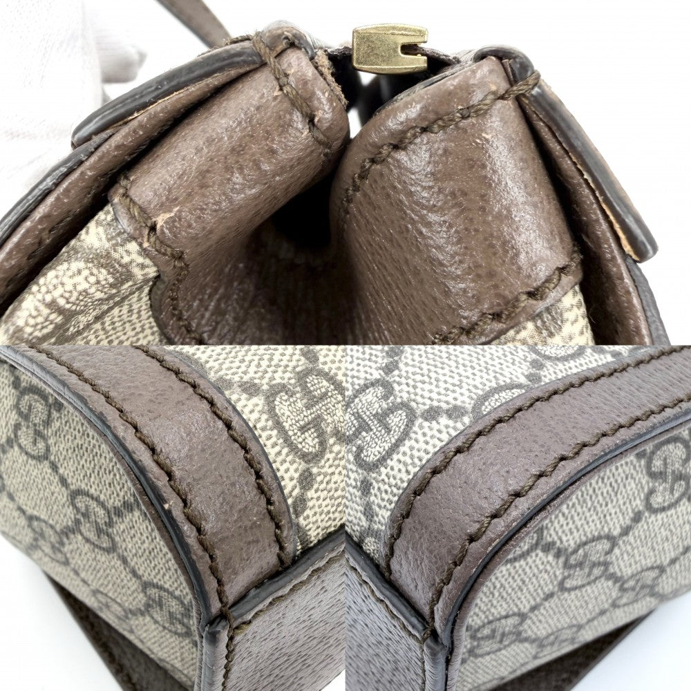 GUCCI グッチ 2WAY オフィディア スモールトートバッグ ハンドバッグ ショルダーバッグ 547551 GGスプリームキャンバス レザー ベージュ ブラウン 茶 ゴールド金具 レディース【中古品】