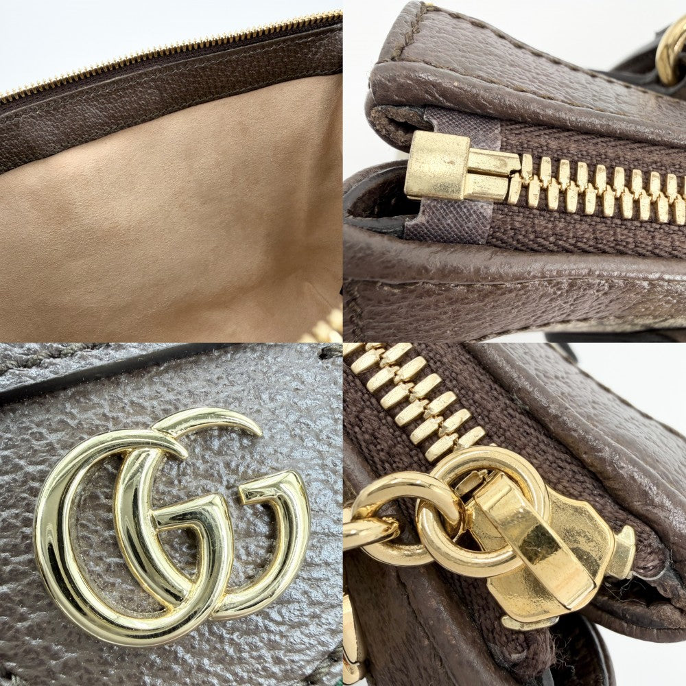 GUCCI グッチ 2WAY オフィディア スモールトートバッグ ハンドバッグ ショルダーバッグ 547551 GGスプリームキャンバス レザー ベージュ ブラウン 茶 ゴールド金具 レディース【中古品】